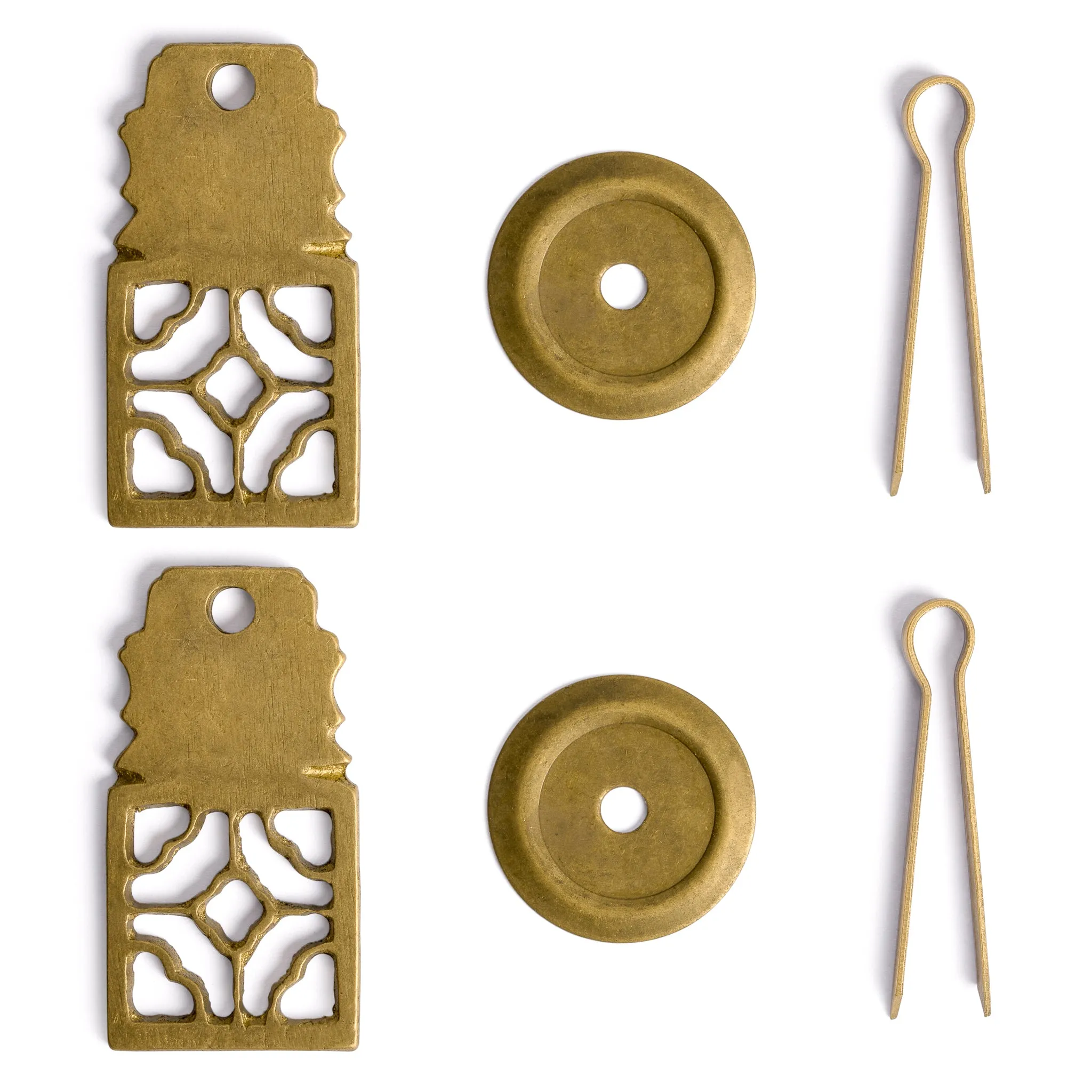 Symmetrical Elegance Brass Hardware Pulls 3.2" - Set of 2