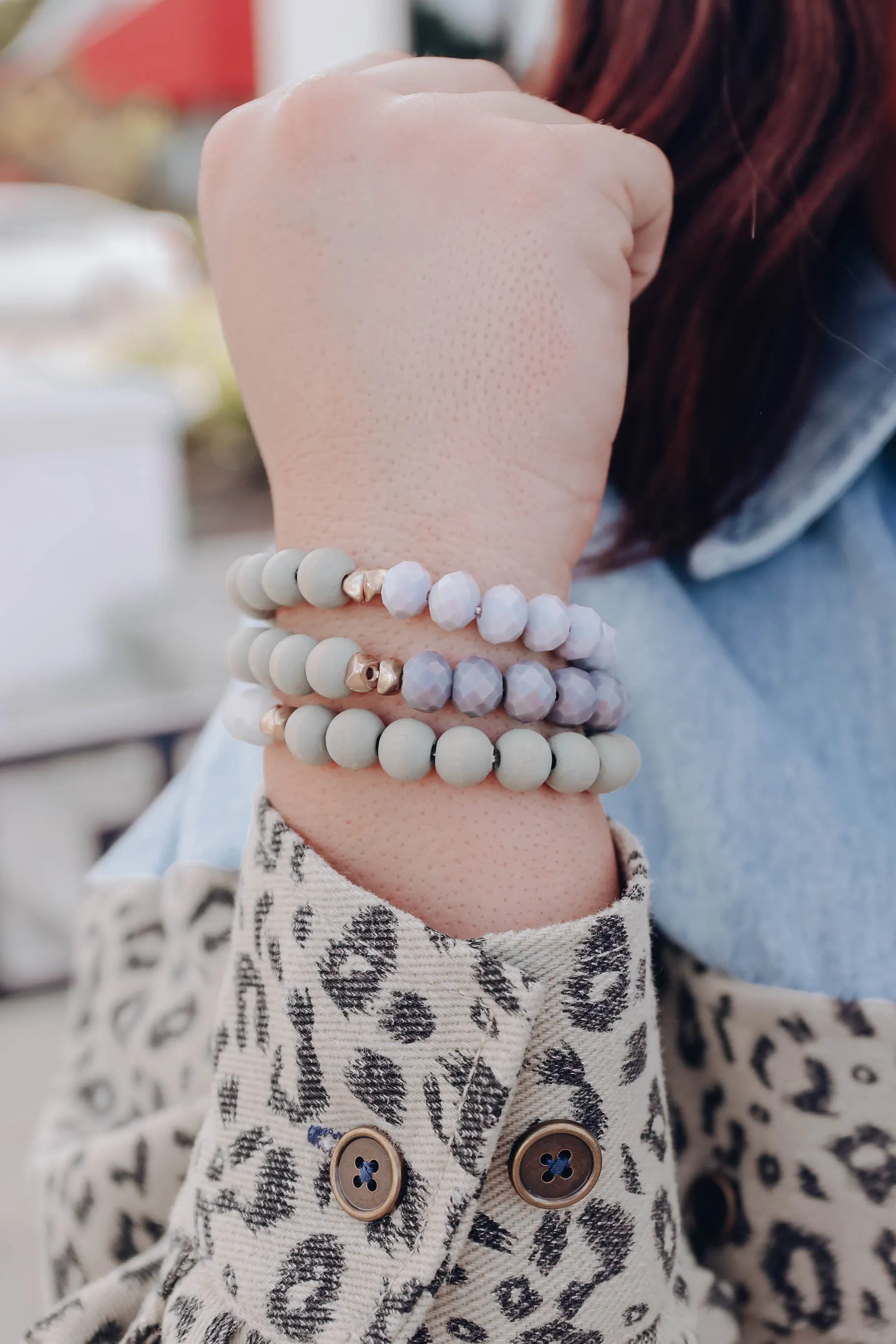 That's A Wrap Stack Bracelet Set - Grey