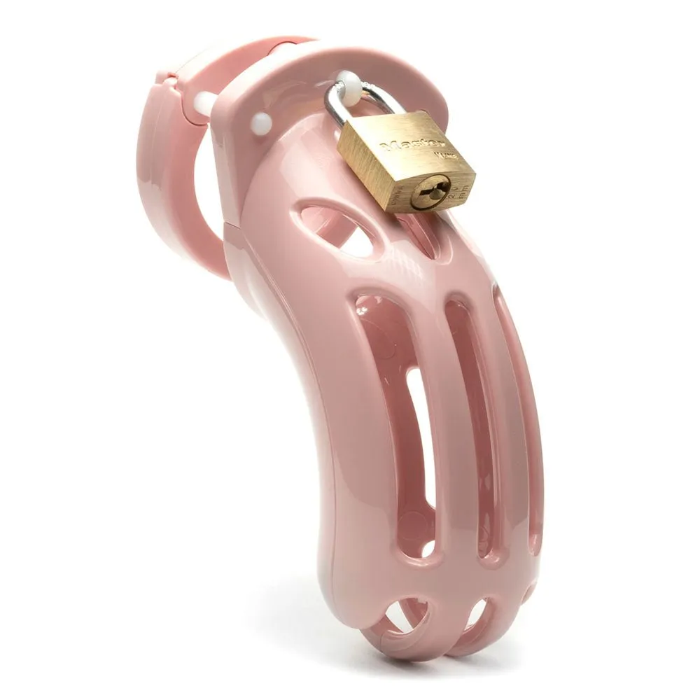 The Curve Chastity 3.75 Inch Cock Cage Kit - Pink