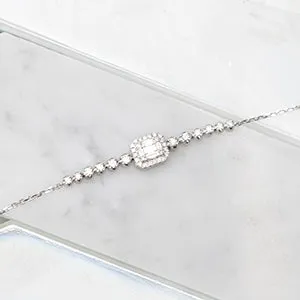 The Elizabeth Baguette and Diamond 18k Deco Bracelet