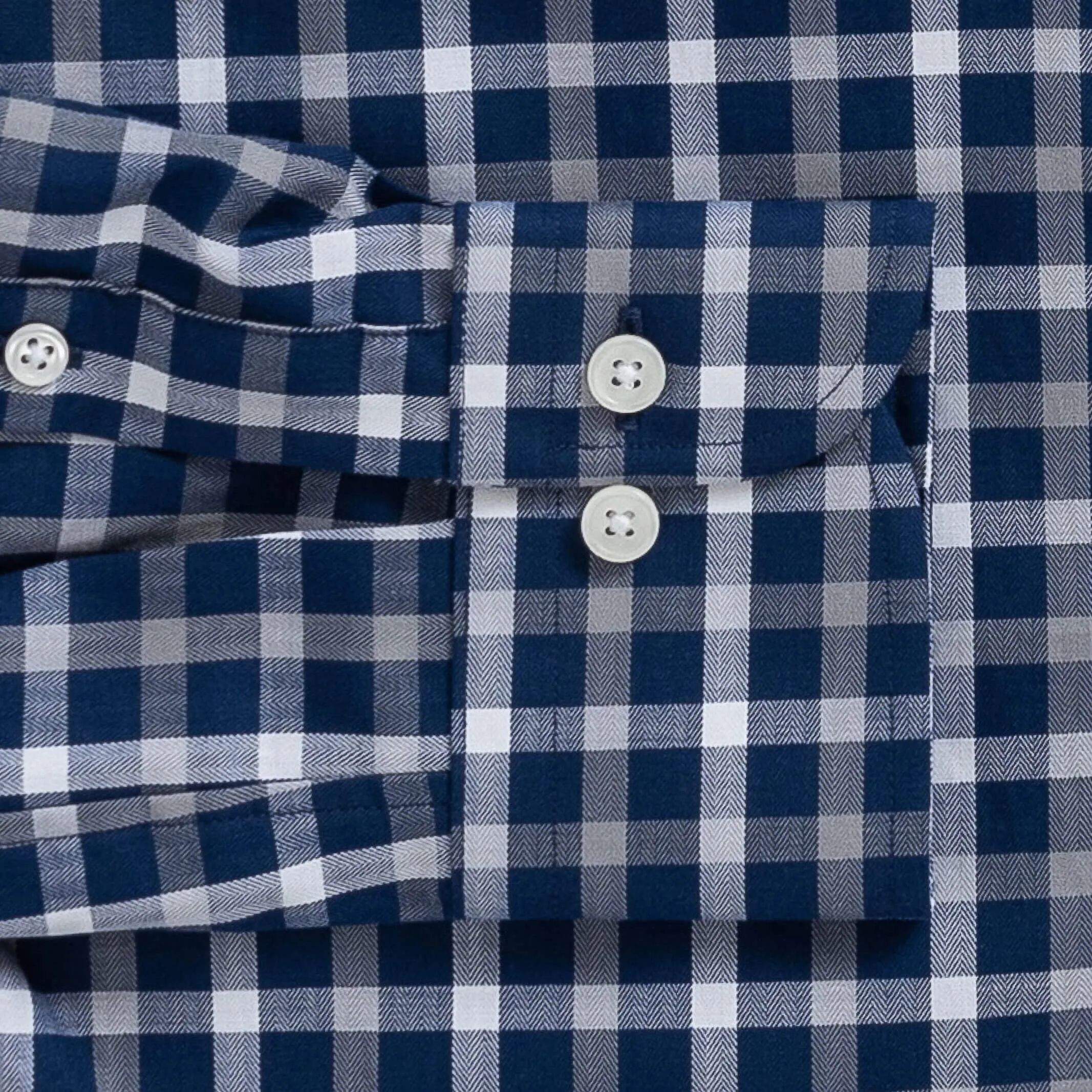 The Navy Blue Miller Check Casual Shirt