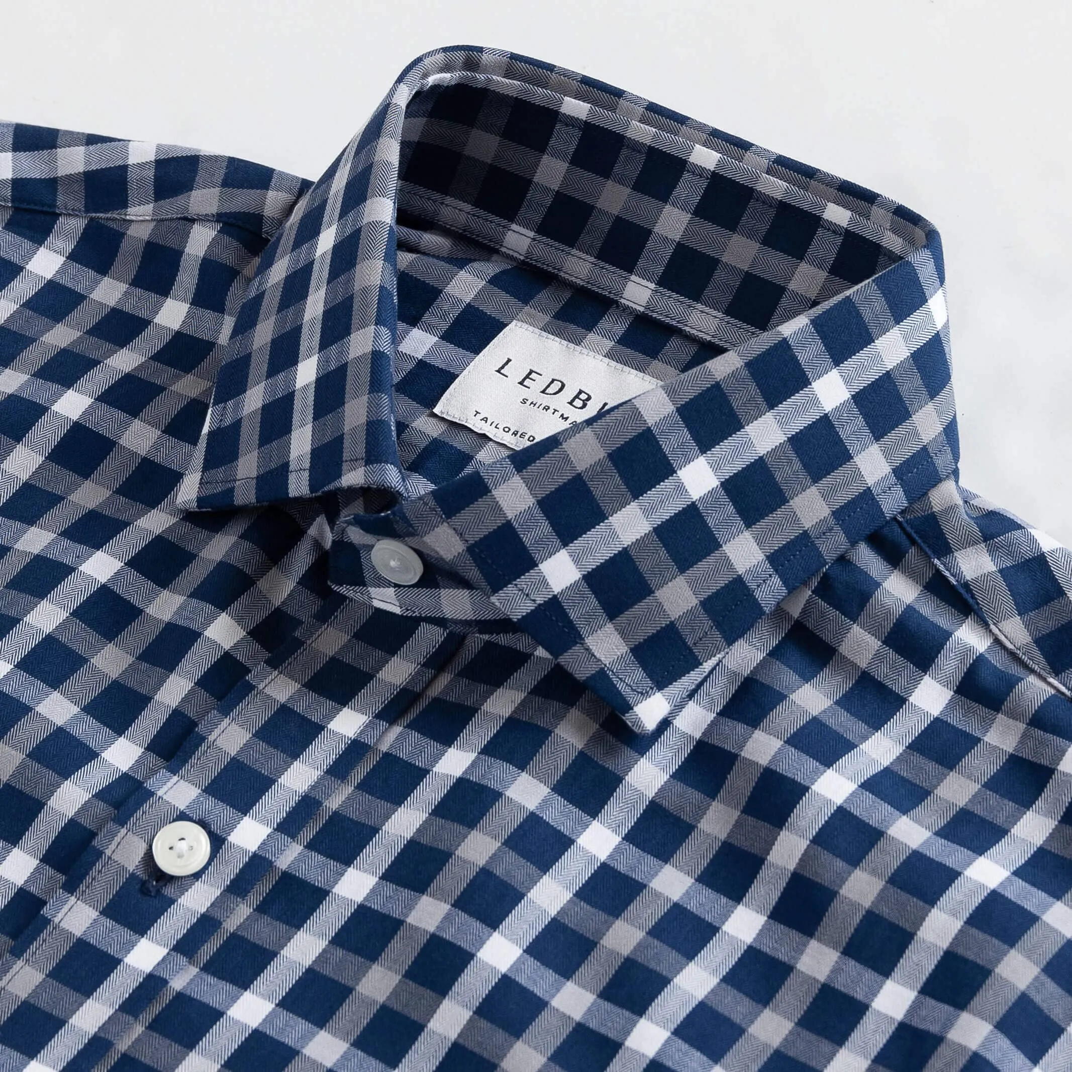 The Navy Blue Miller Check Casual Shirt