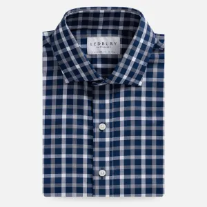 The Navy Blue Miller Check Casual Shirt