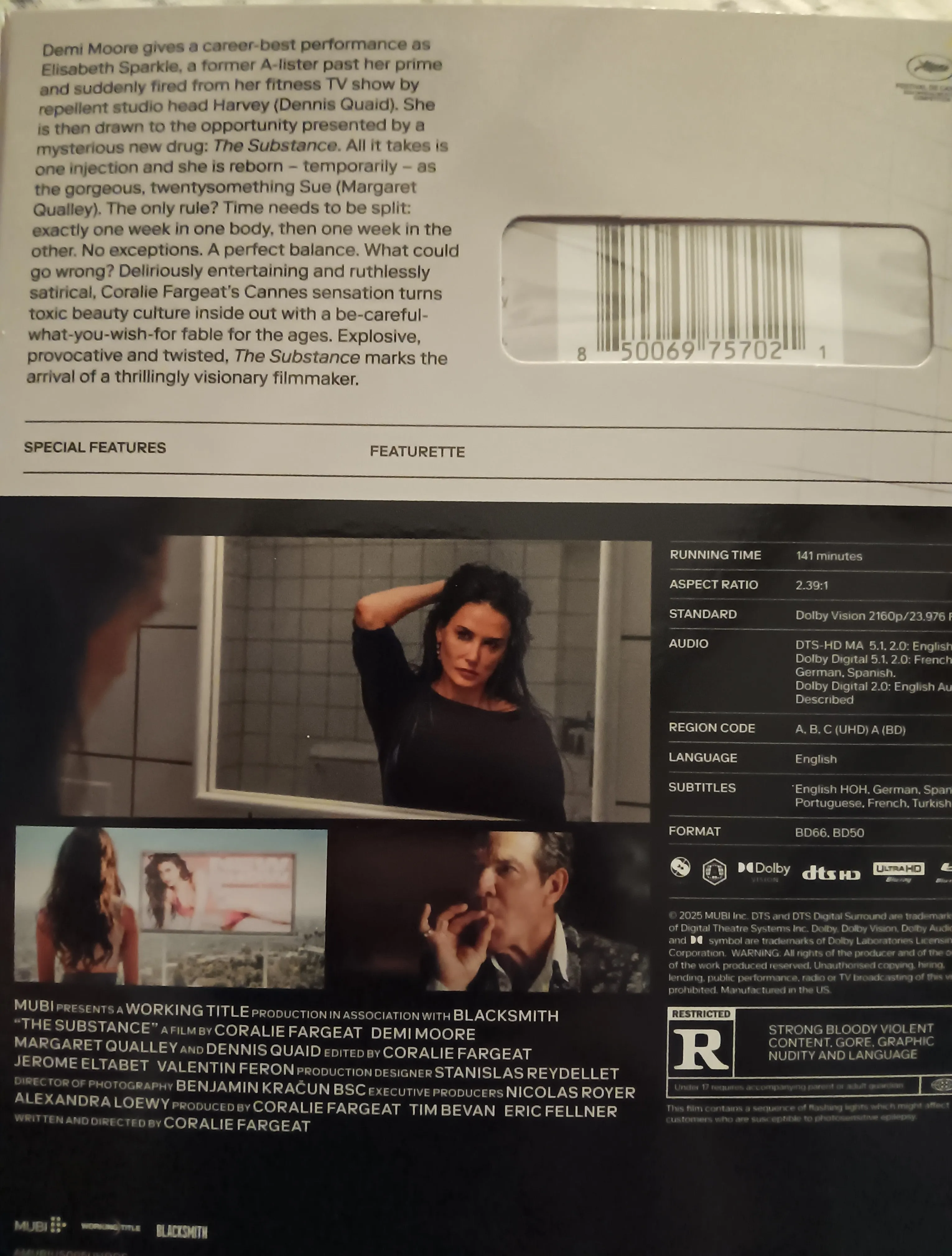 The Substance [4K HD BLU-RAY]