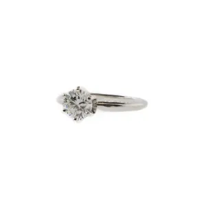Triple VG Certified Solitaire White Gold Diamond Ring