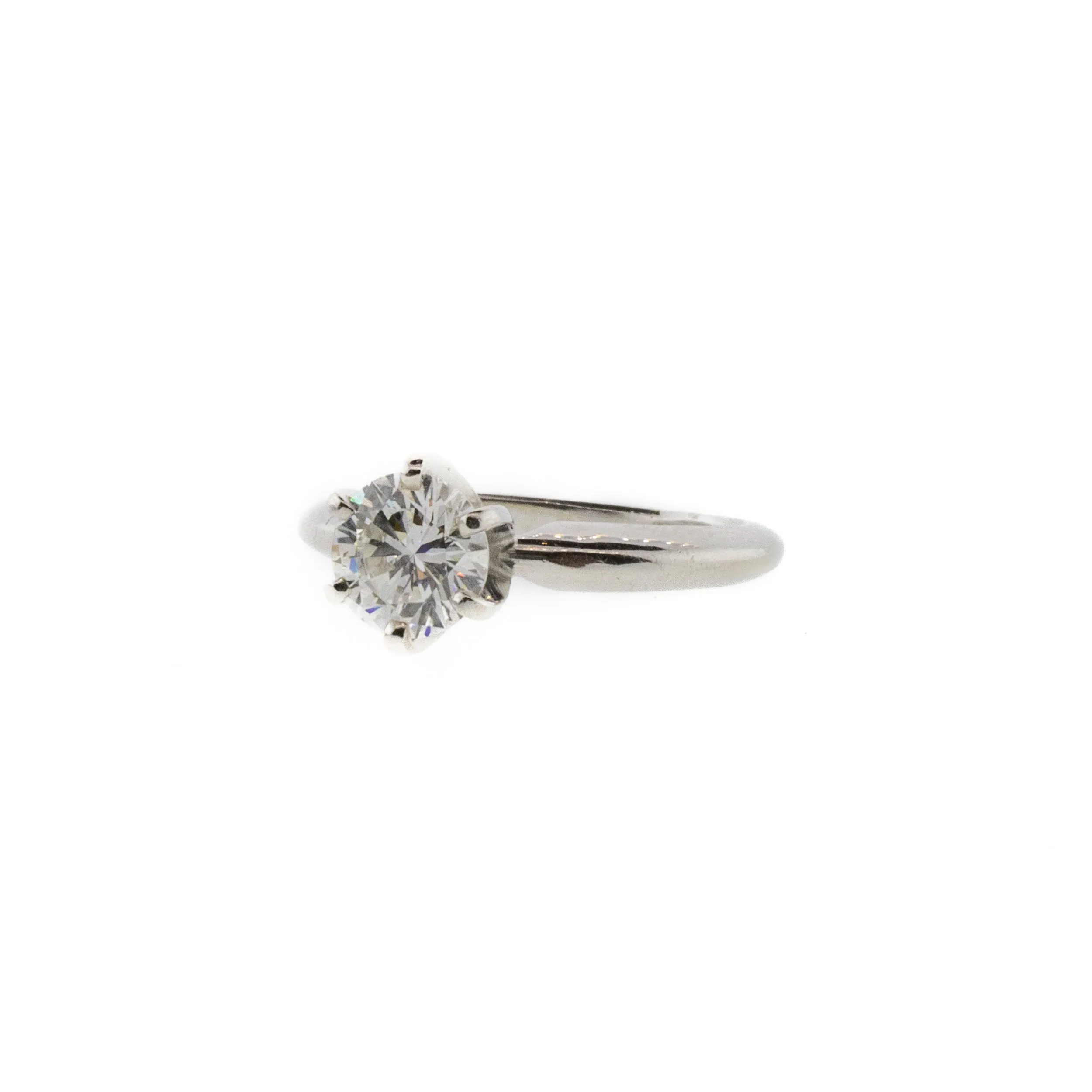 Triple VG Certified Solitaire White Gold Diamond Ring