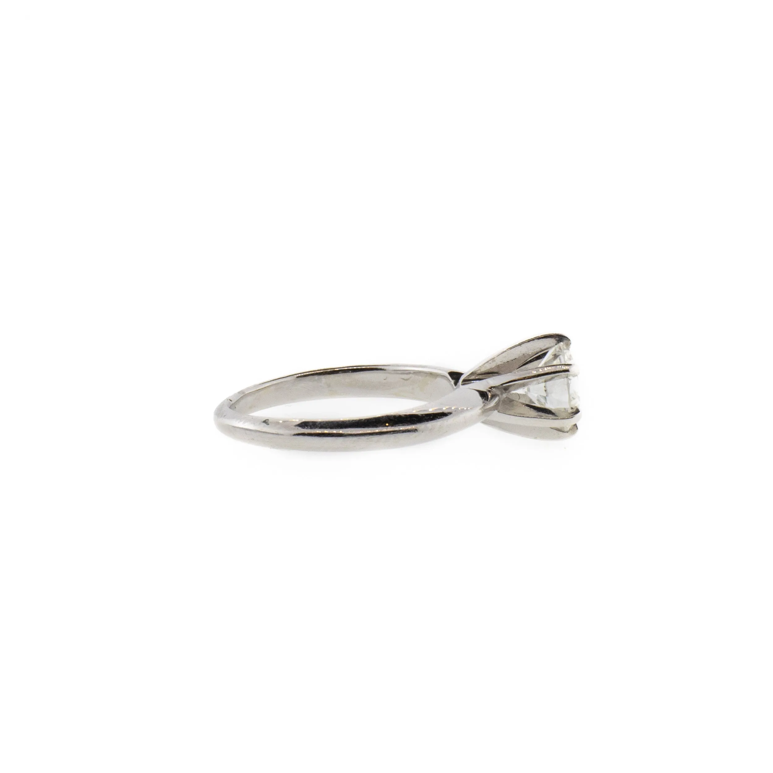 Triple VG Certified Solitaire White Gold Diamond Ring