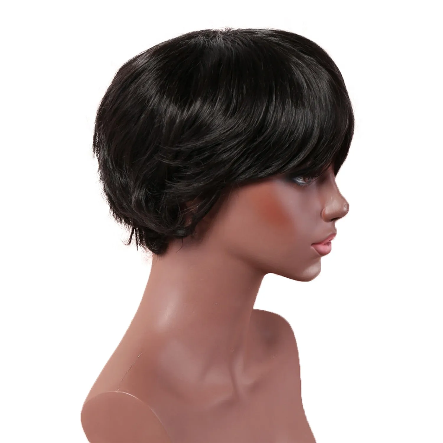 Tulip | Black Short Pixie Cut Straight Synthetic Hair Wig
