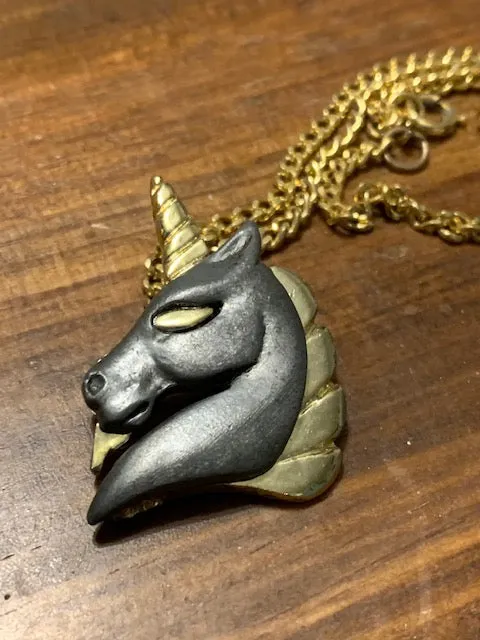 Two-tone Costume Unicorn Necklace:  Darth Corn, Sire of Bad-Assery