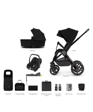 Venicci 3 in 1 Tinum UPLINE Cabriofix i-Size Travel System - All Black