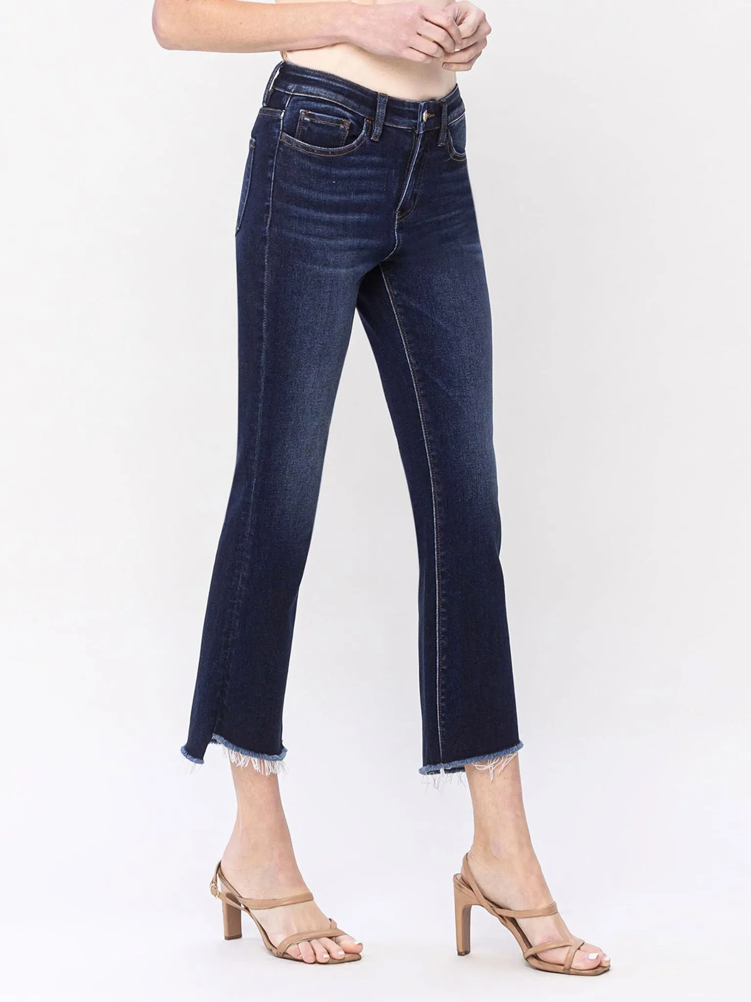 VERVET Motivated High Rise Step Crop Flare