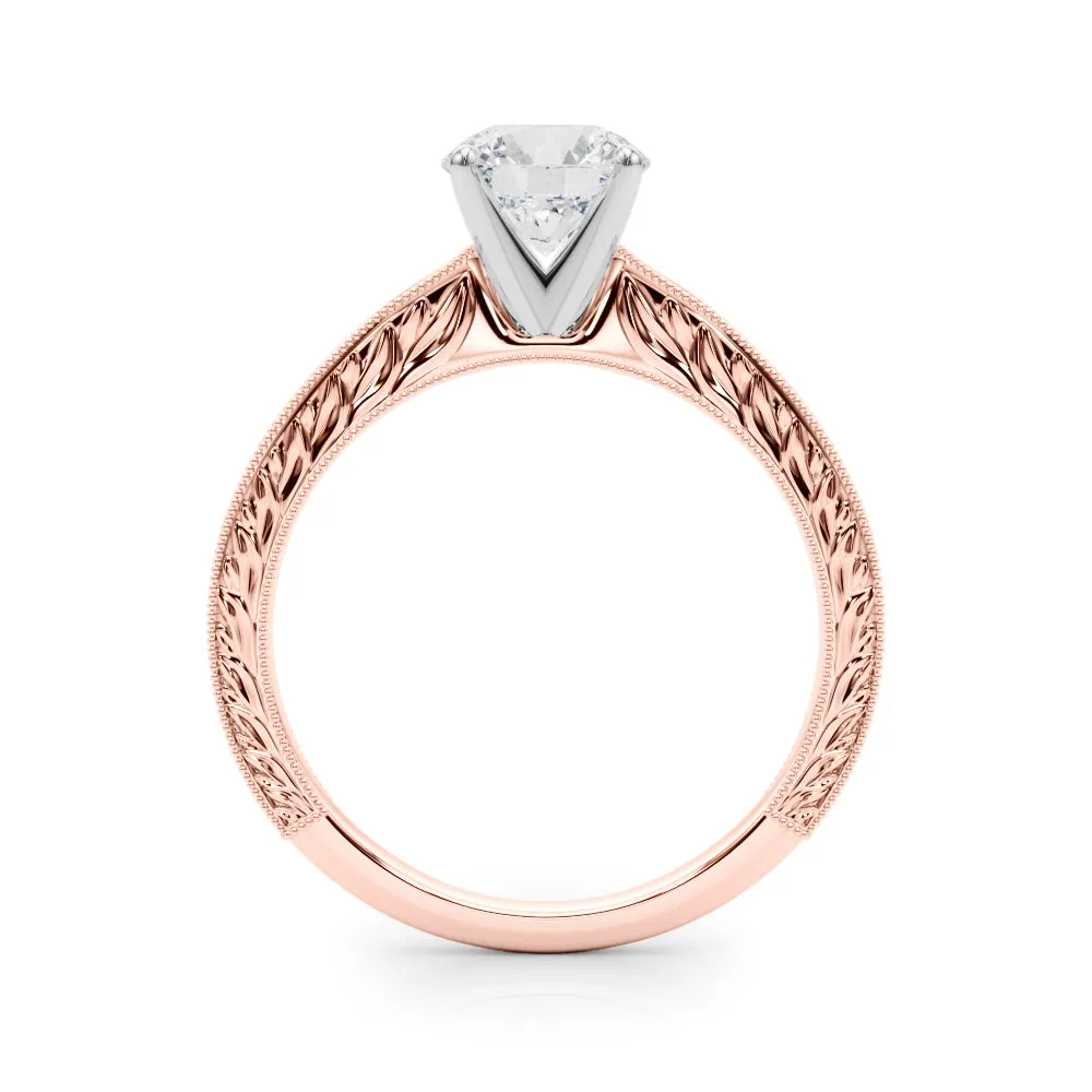 Victoria Round Lab Grown Diamond Solitaire Engagement Ring IGI Certified