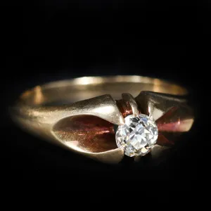 Victorian 0.65 Carat Old Mine Cut Diamond Ring