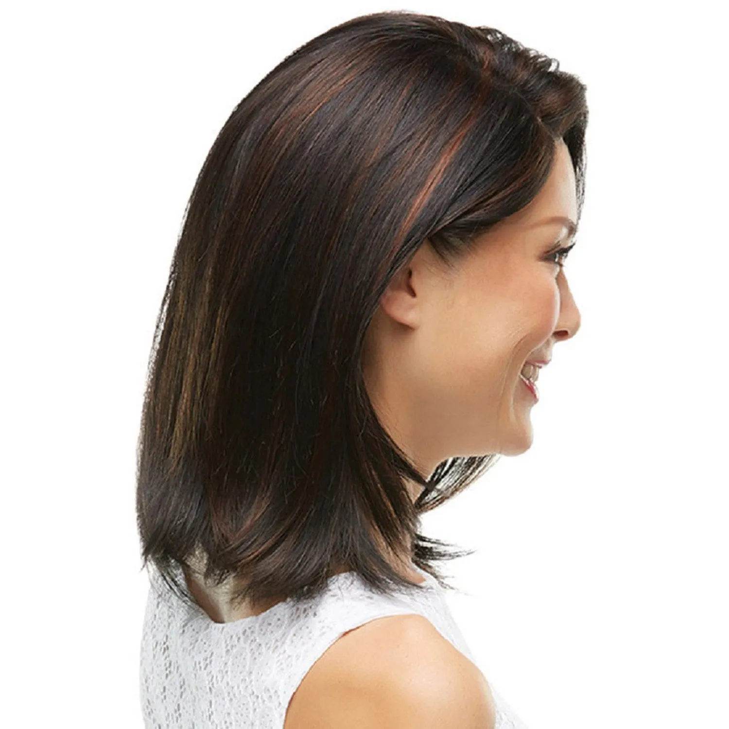 Viola | Black Medium Straight Synthetic Hair Wig