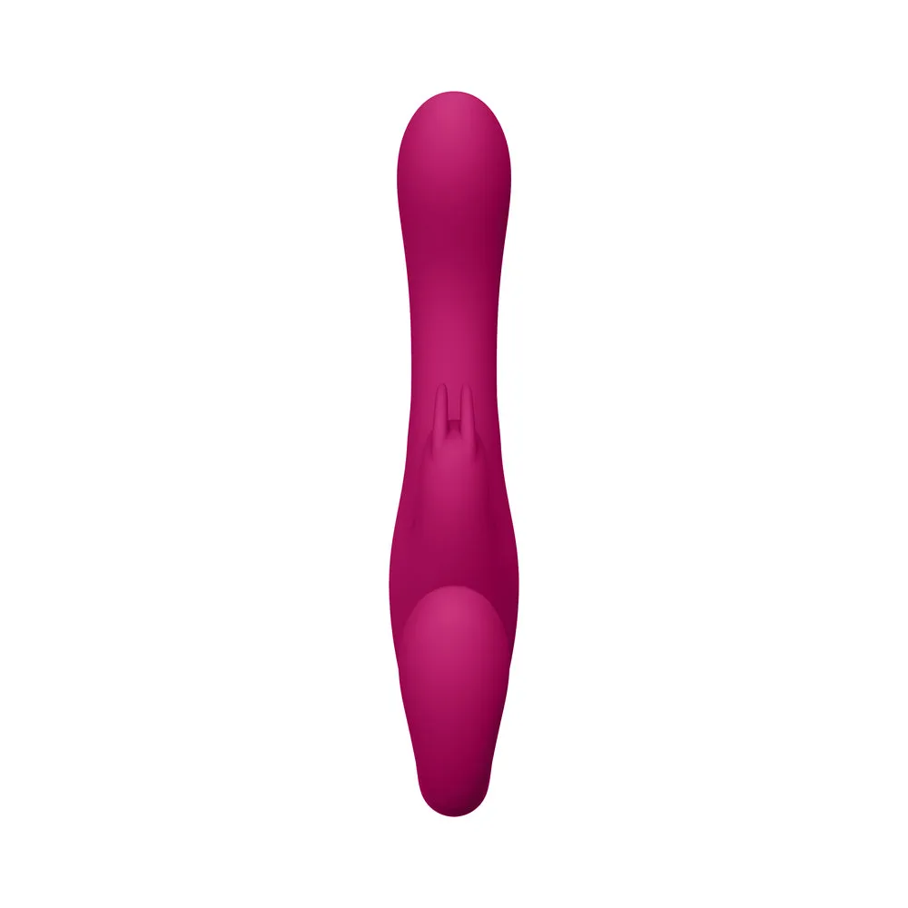 VIVE SUKI Rechargeable Triple Motor Pulse-Wave Vibrating Silicone Strapless Strap-On