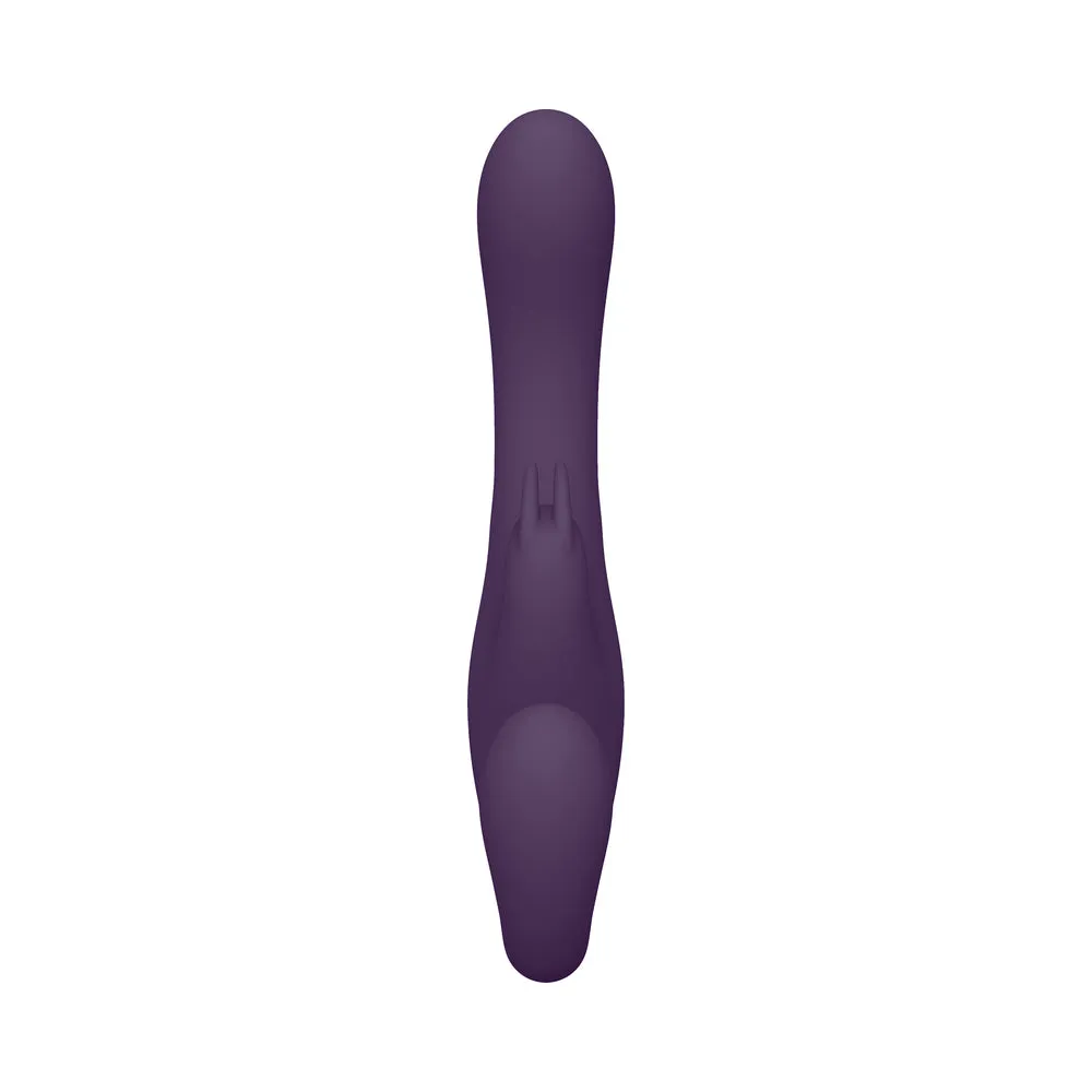 VIVE SUKI Rechargeable Triple Motor Pulse-Wave Vibrating Silicone Strapless Strap-On