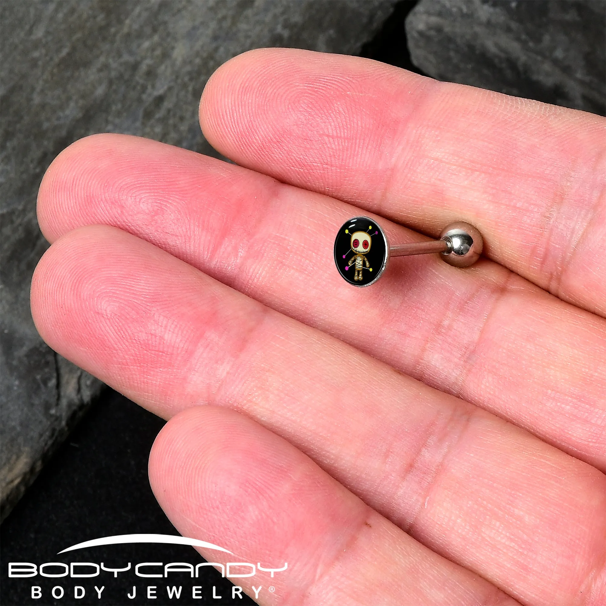 Voodoo Doll Barbell Tongue Ring