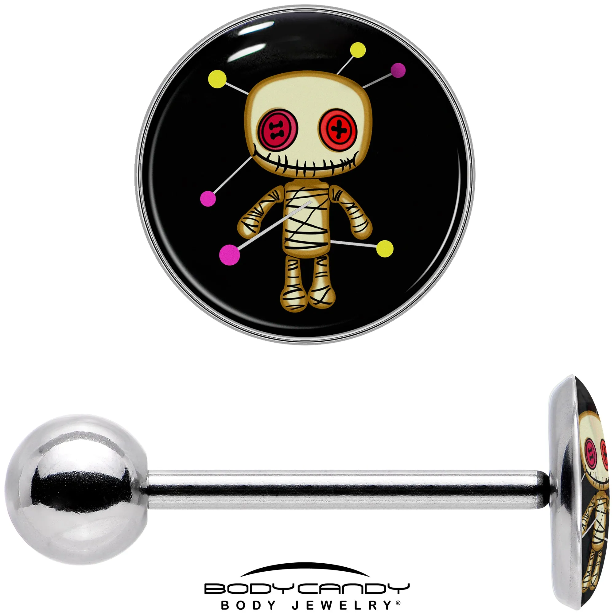 Voodoo Doll Barbell Tongue Ring