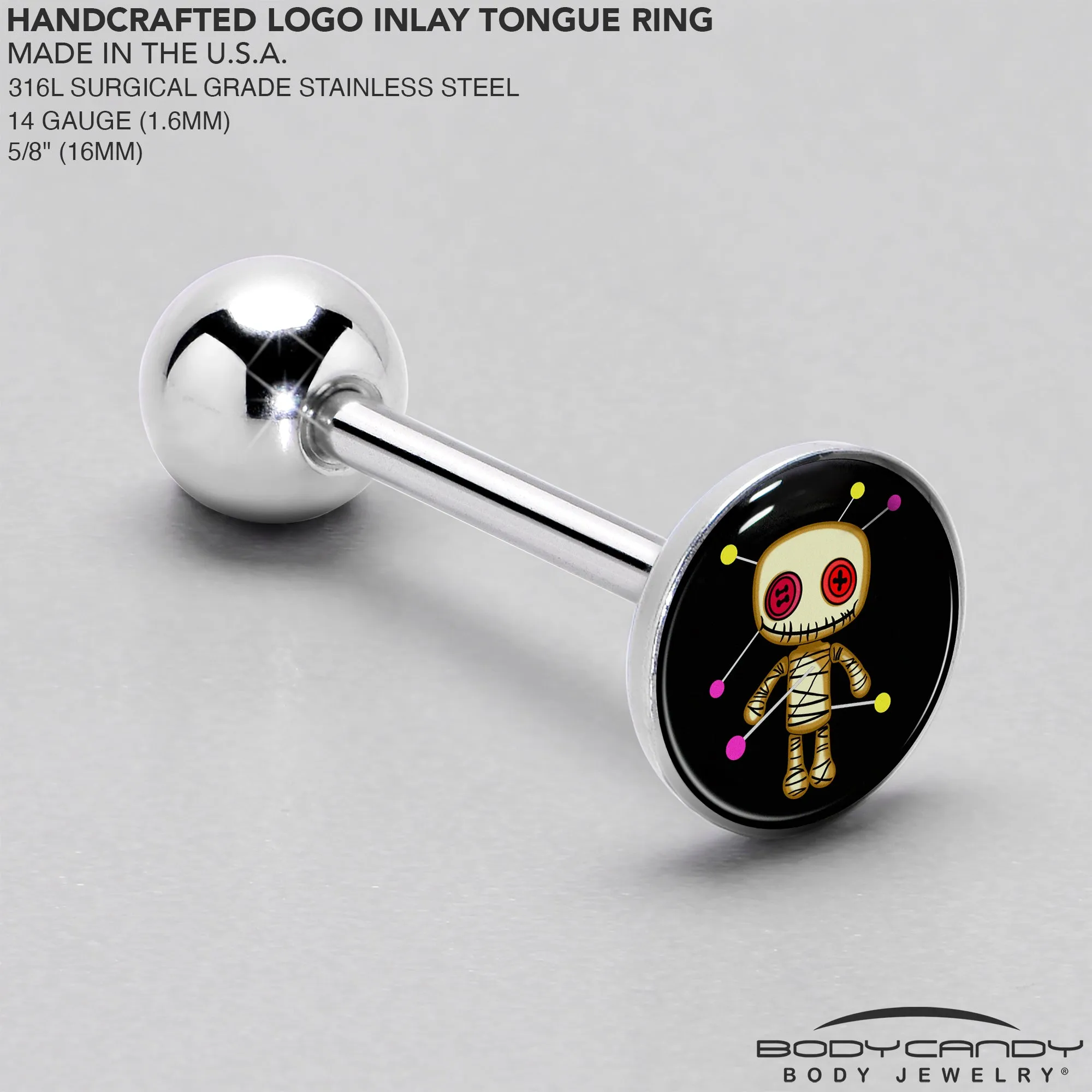 Voodoo Doll Barbell Tongue Ring