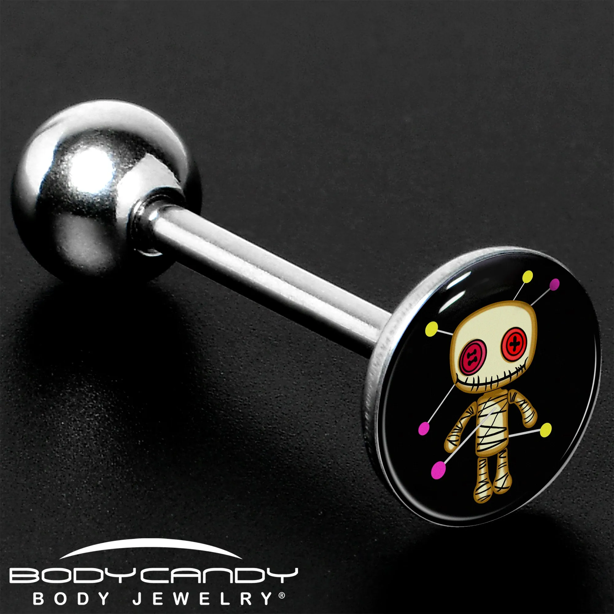 Voodoo Doll Barbell Tongue Ring