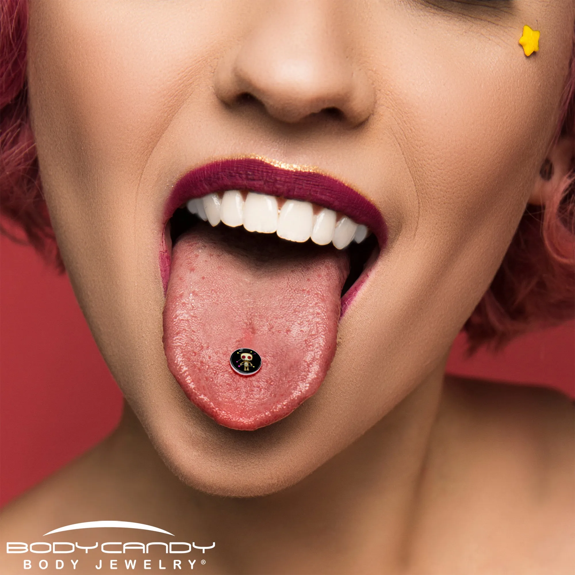 Voodoo Doll Barbell Tongue Ring