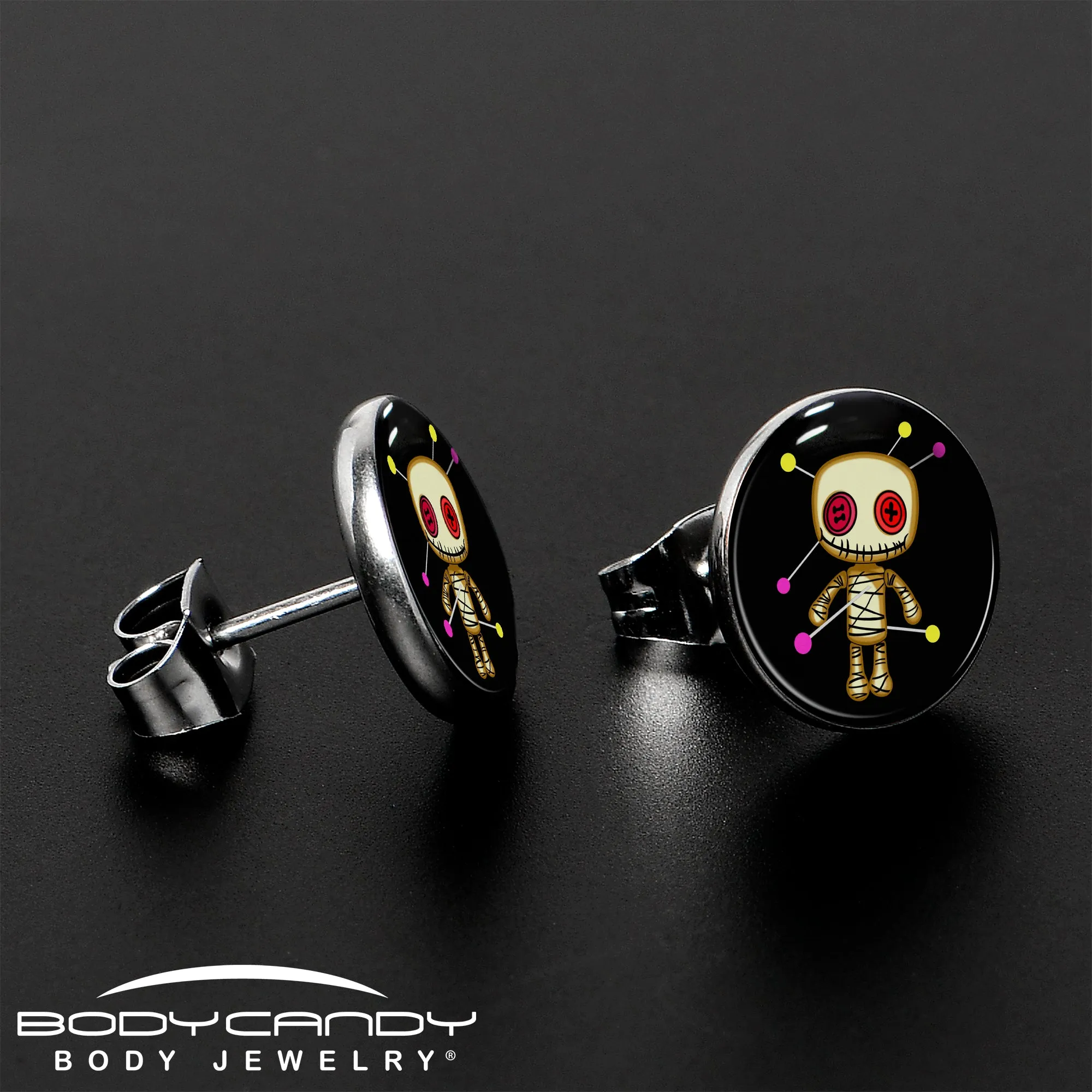 Voodoo Doll Stud Earrings