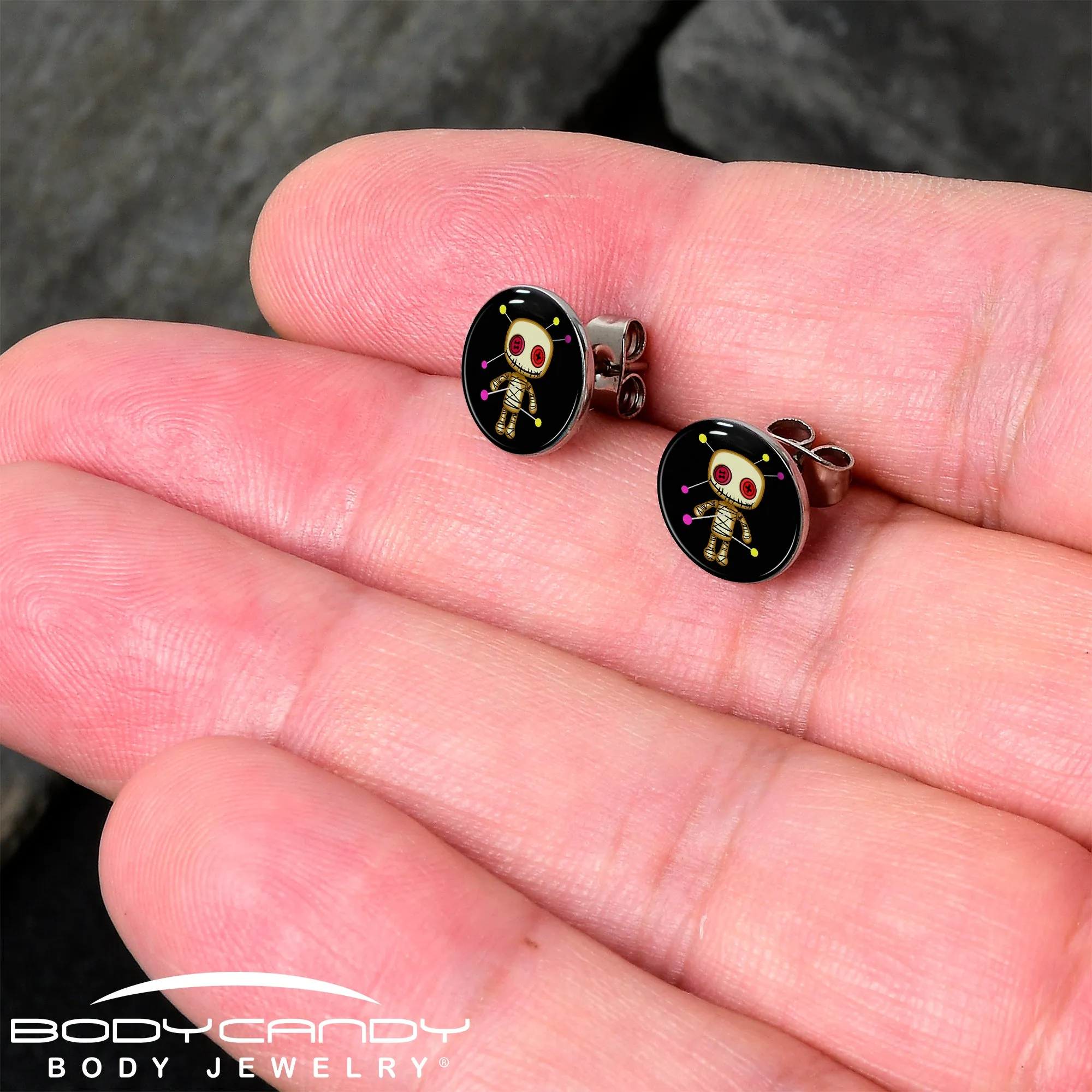 Voodoo Doll Stud Earrings