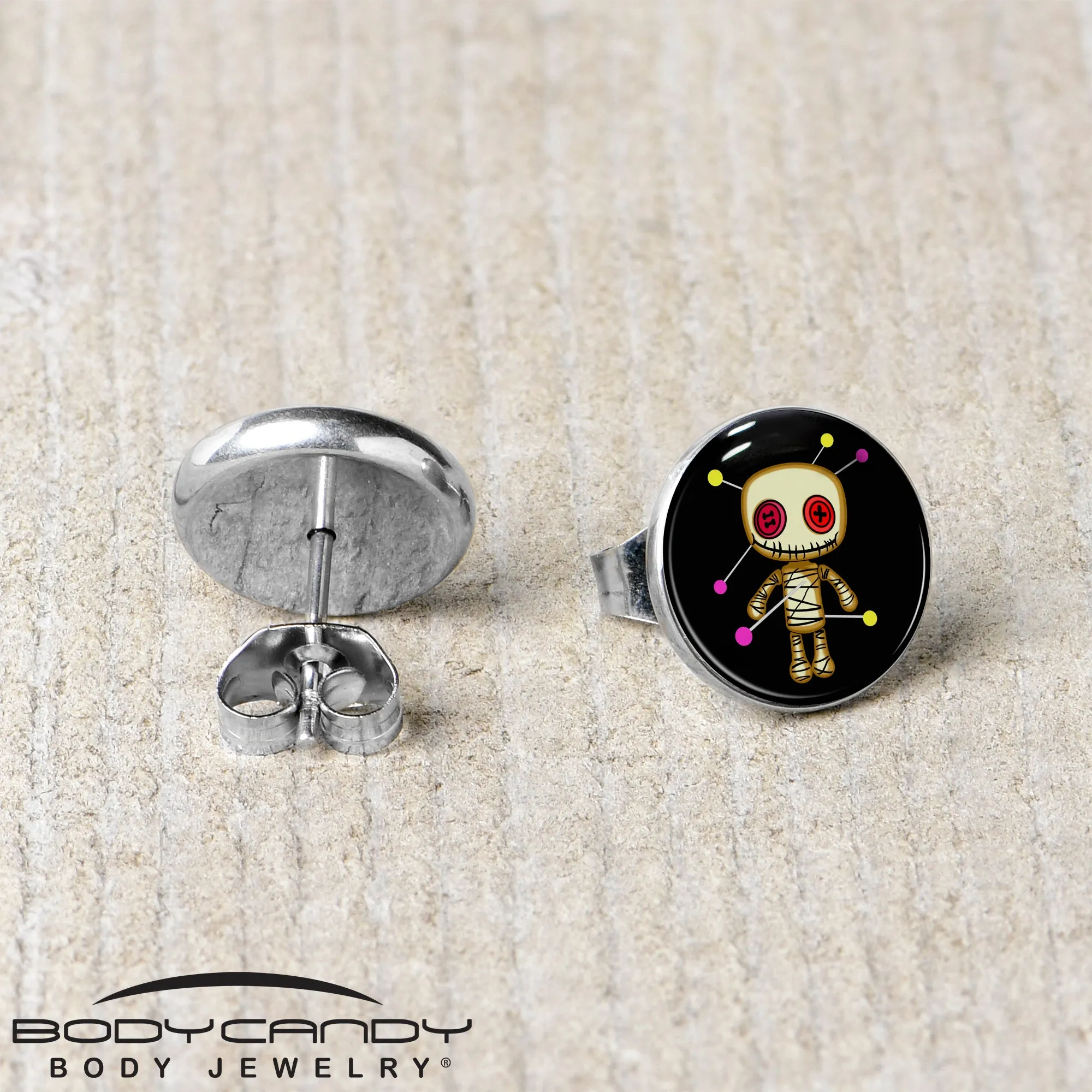Voodoo Doll Stud Earrings