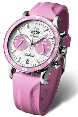 Vostok-Europe Undine Collection, Passionate Pink Chronograph,  VK64-515A525