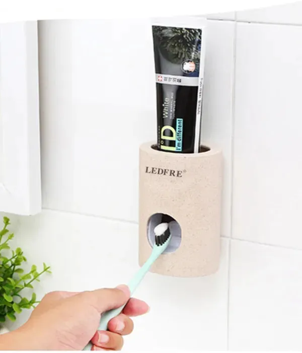 Wall Mountable Automatic Toothpaste Squeezer Toothpaste Dispenser Magnetic Toothbrush Holder Toothpaste Rack Bathroom Accessories