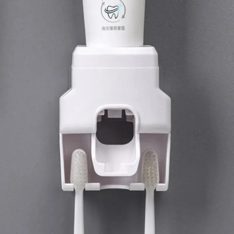 Wall Mountable Automatic Toothpaste Squeezer Toothpaste Dispenser Magnetic Toothbrush Holder Toothpaste Rack Bathroom Accessories