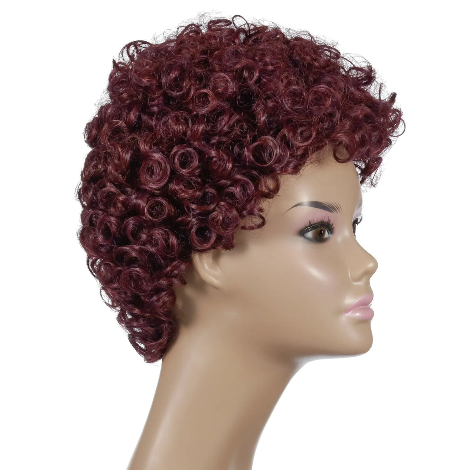 Wanda | Brown Short Pixie Cut Curly Synthetic Hair Wig