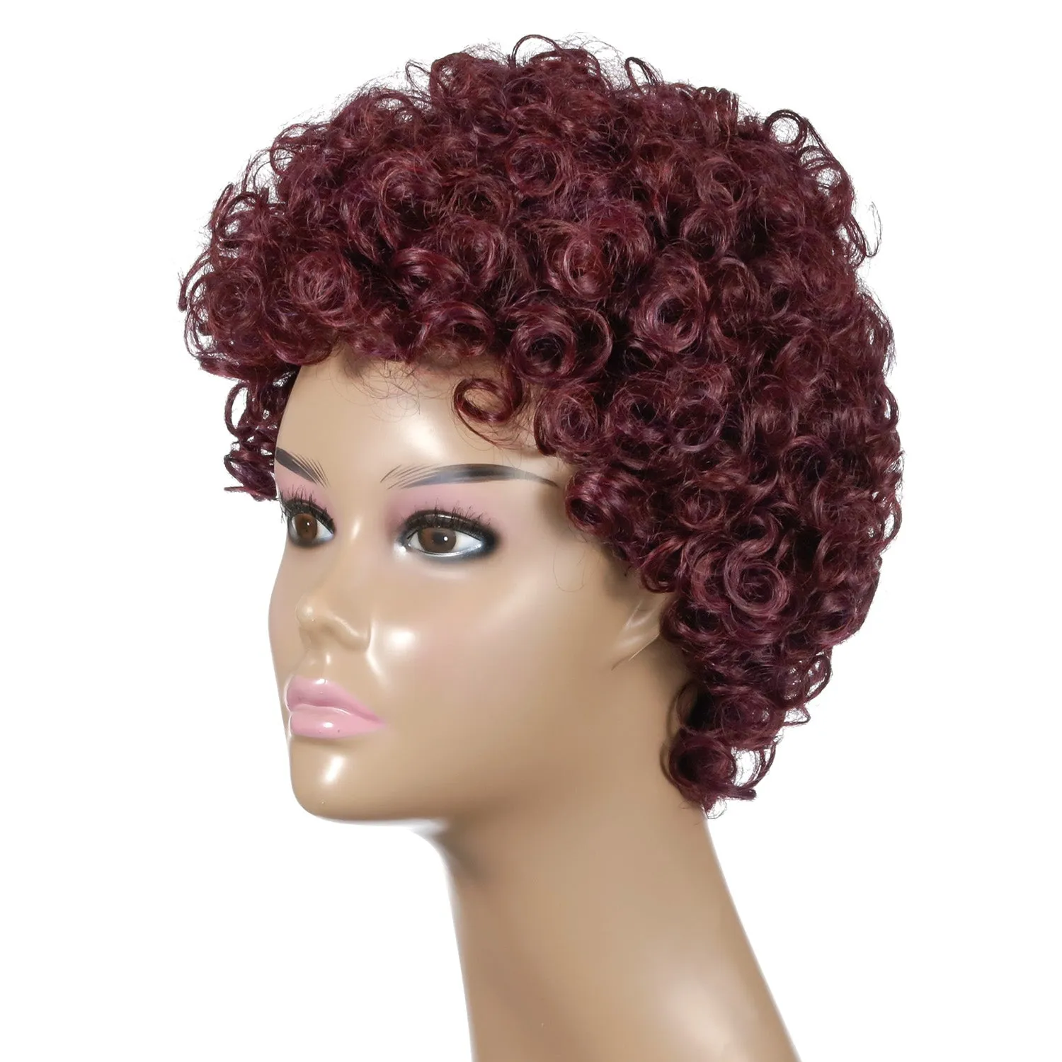 Wanda | Brown Short Pixie Cut Curly Synthetic Hair Wig