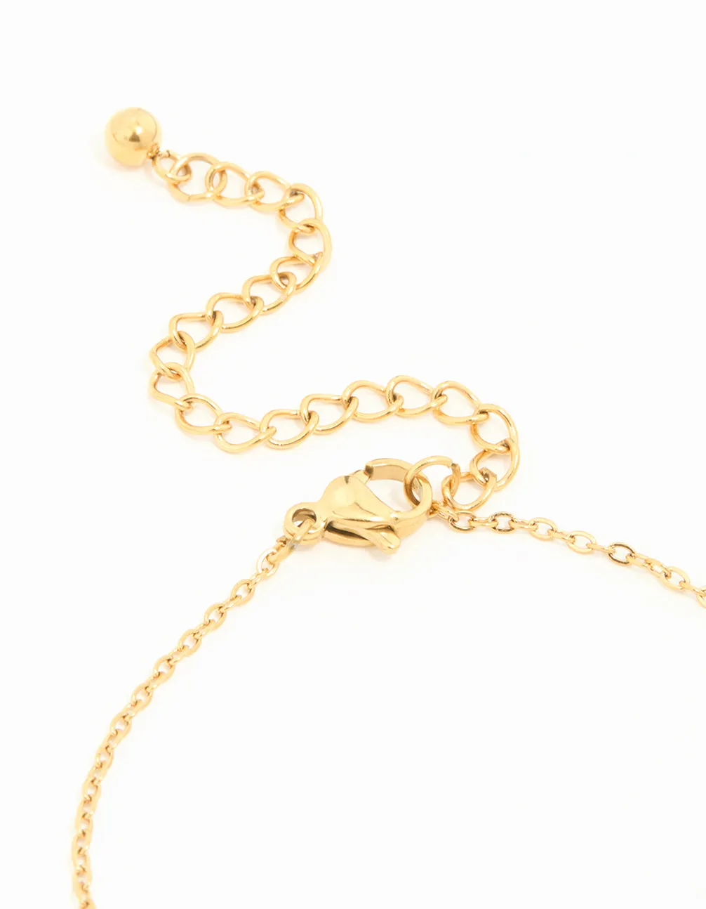 Waterproof Gold Plated Stainless Steel Clover & Pearl Bracelets 2-Pack