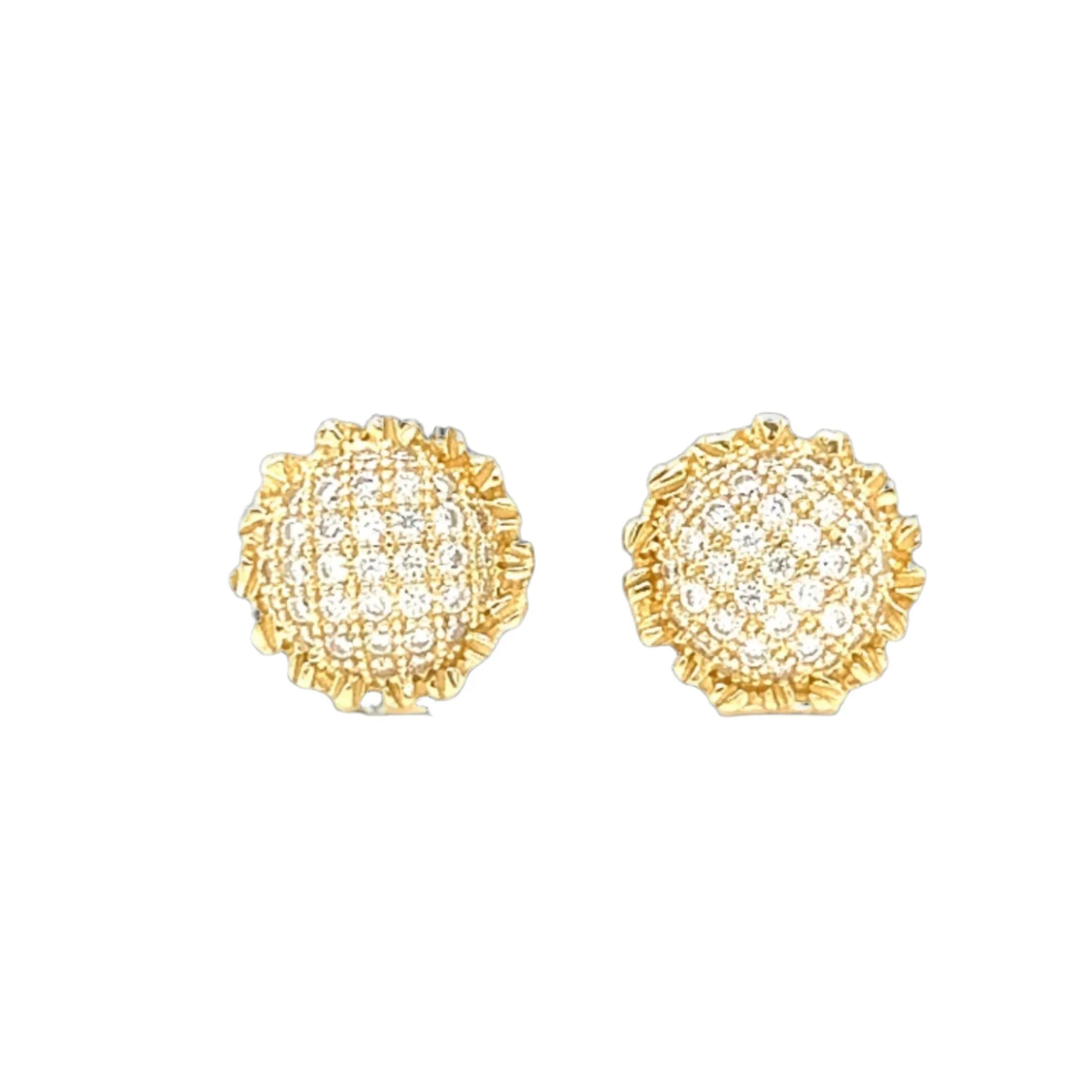 Wedding Party Stud 10k Gold 0.51CT Moissanite Round Earrings - G205243