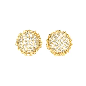 Wedding Party Stud 10k Gold 0.51CT Moissanite Round Earrings - G205243