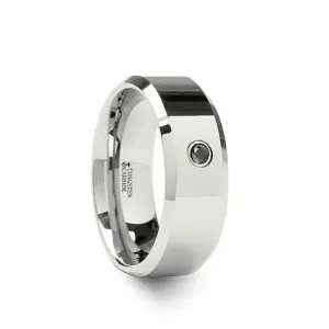 Westminster Tungsten & Single Black Diamond Band