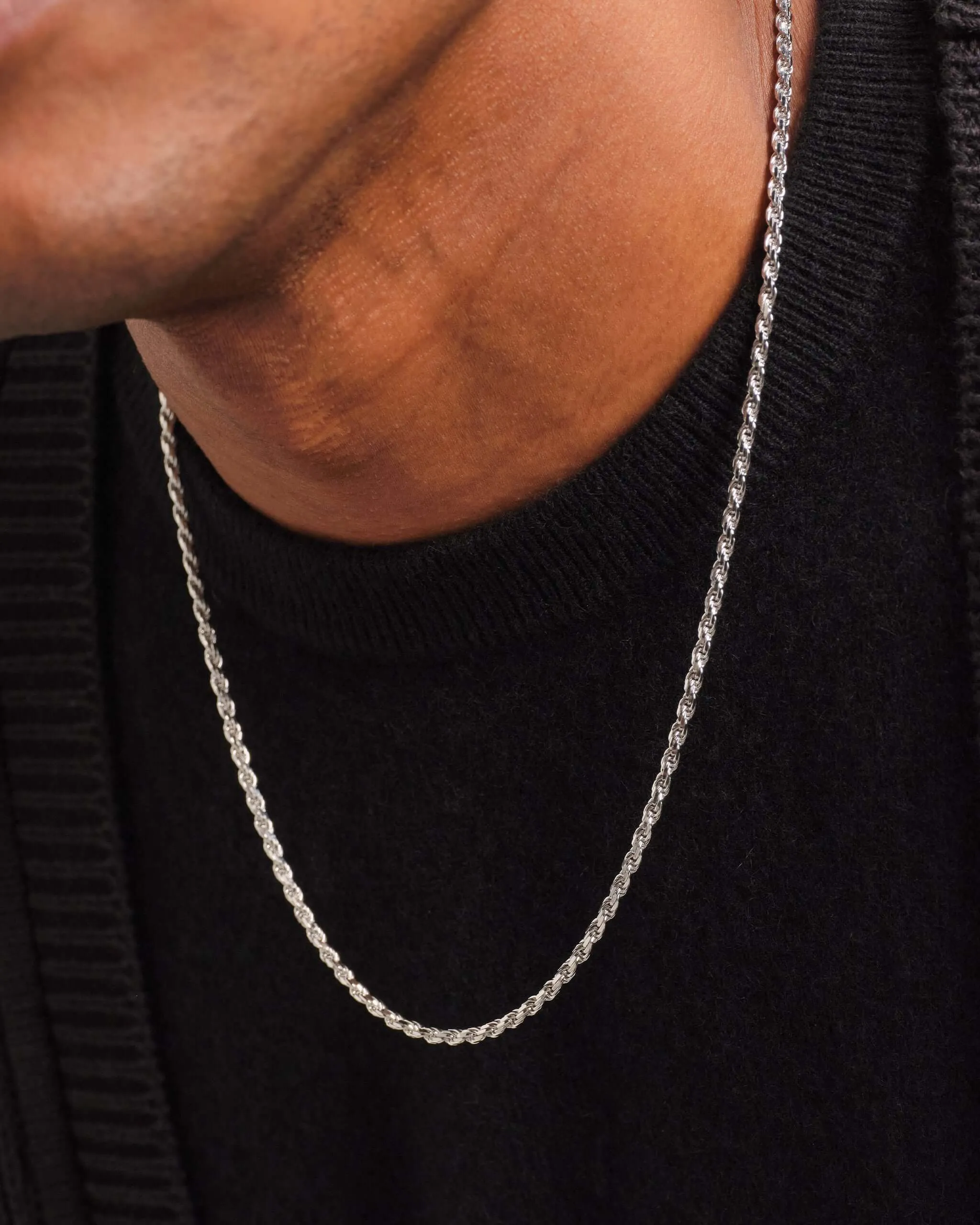 White Gold Rope Chain - 3mm