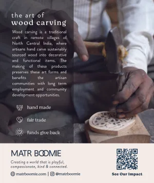 Wood Carving Shelf Talker