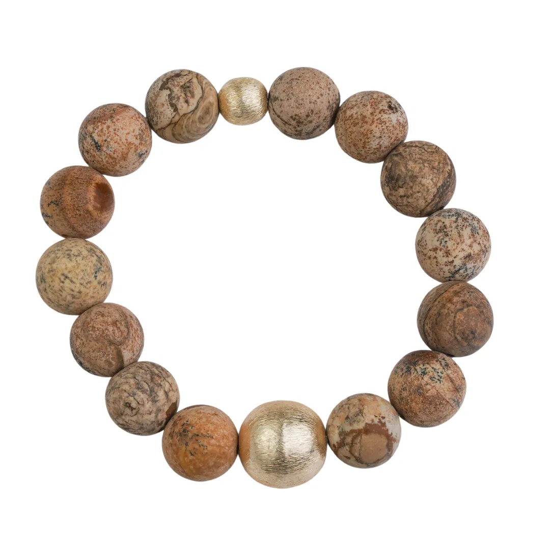 Wood Jasper & White Howlite