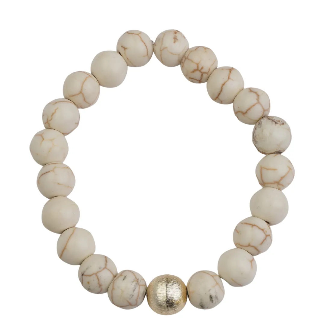 Wood Jasper & White Howlite