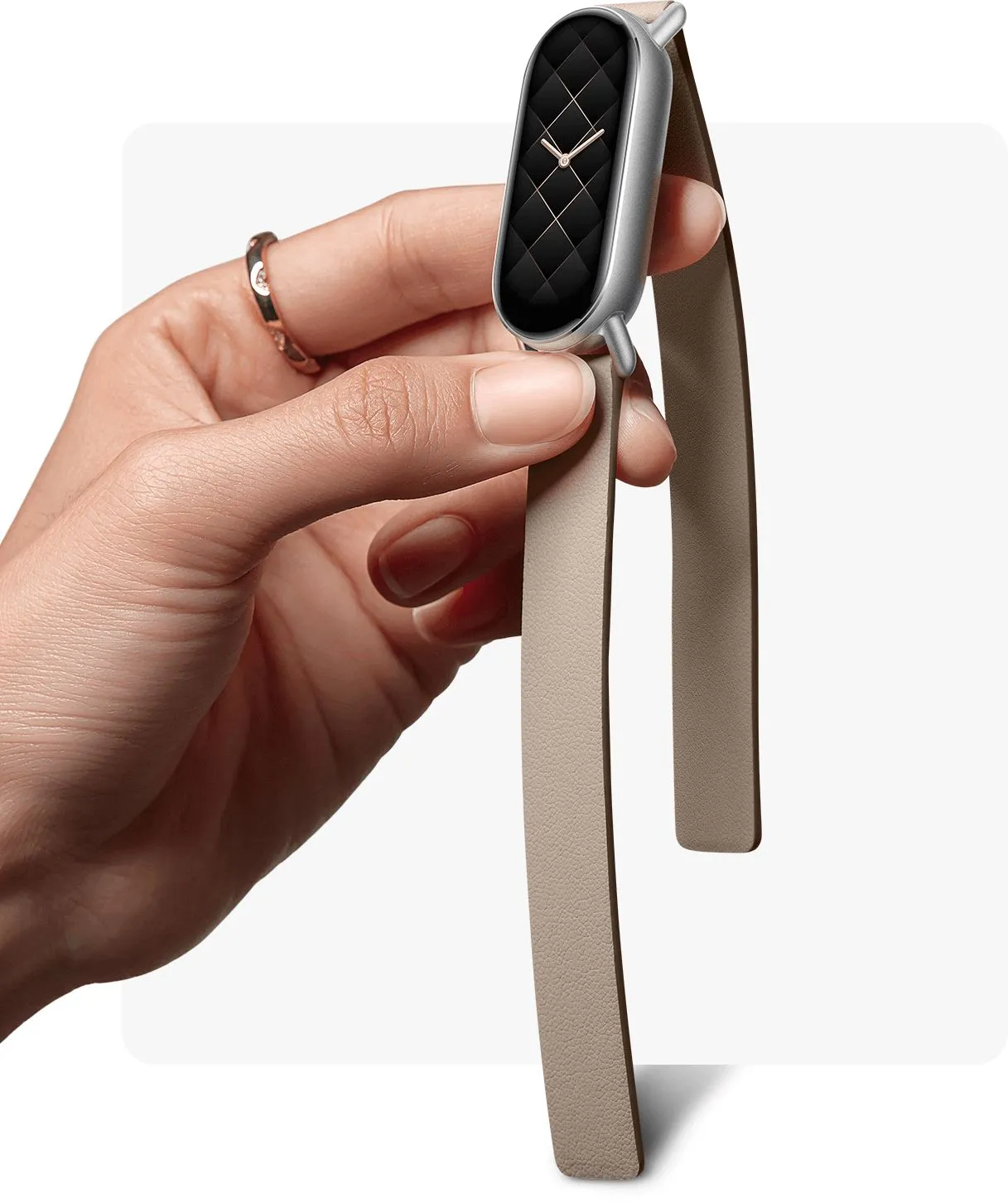 Xiaomi Smart Band 9 Magnetic Leather Bracelet In Khaki Brown
