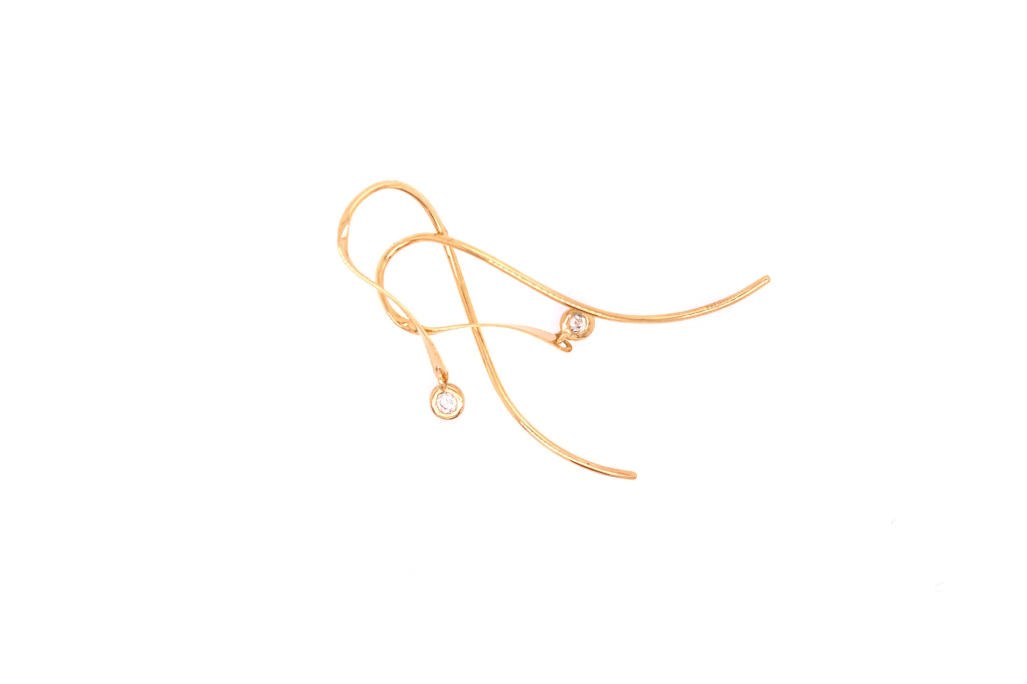 Yellow Gold Diamond Drop Earrings