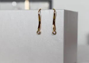 Yellow Gold Diamond Drop Earrings