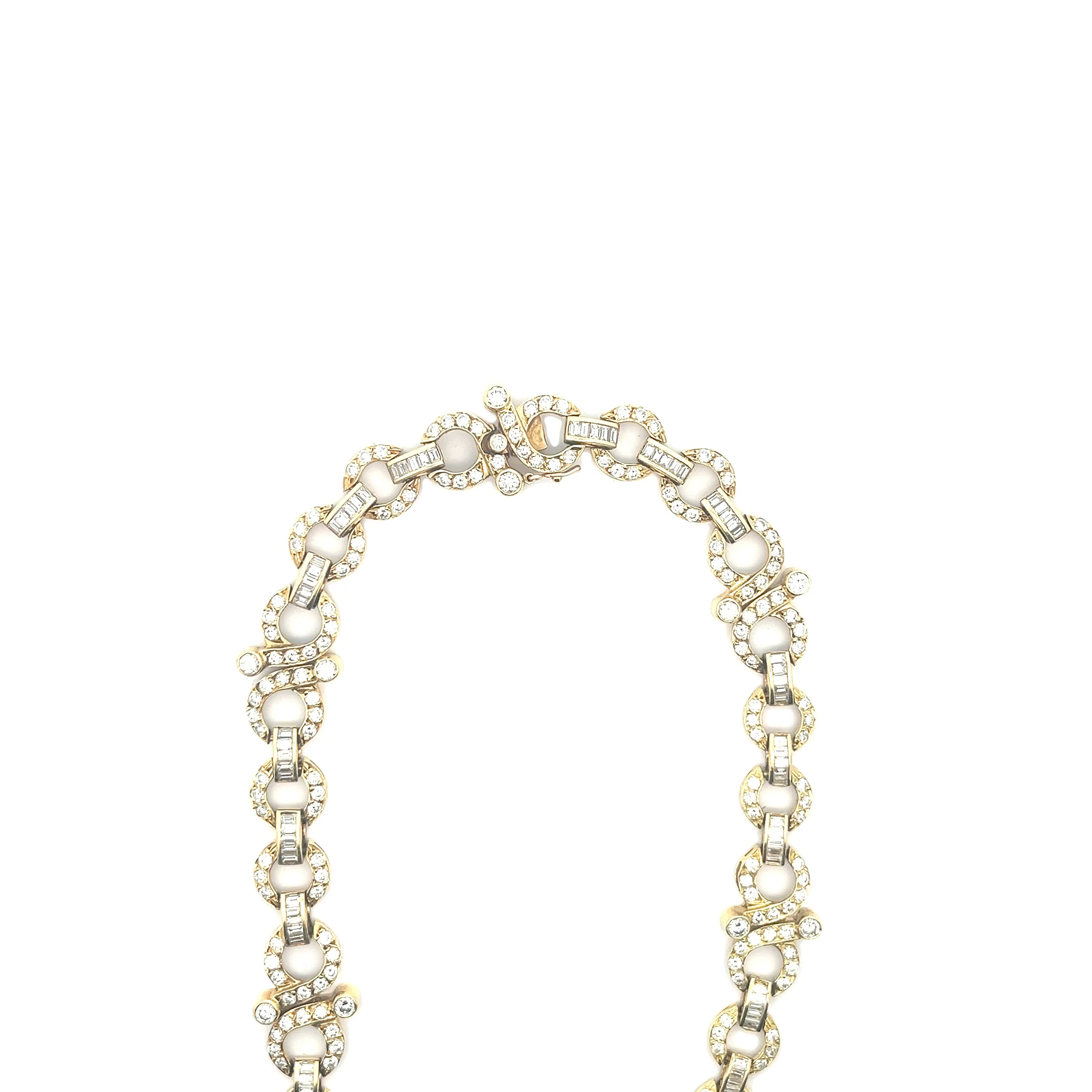 Yellow Gold Diamond Infiniti Necklace