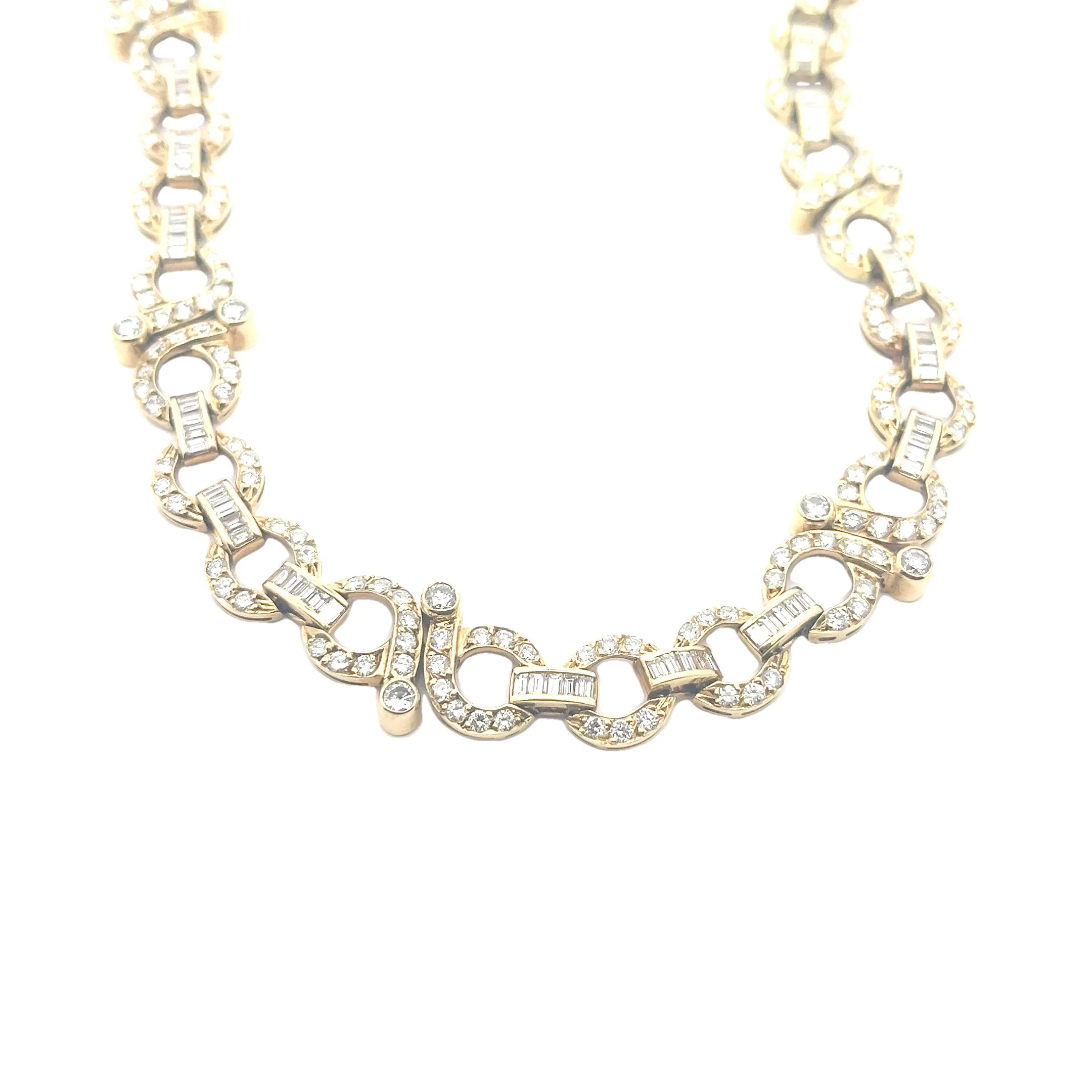 Yellow Gold Diamond Infiniti Necklace