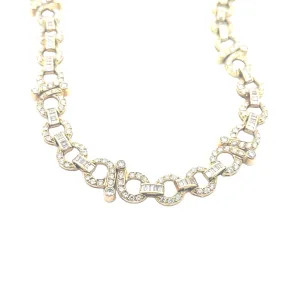 Yellow Gold Diamond Infiniti Necklace