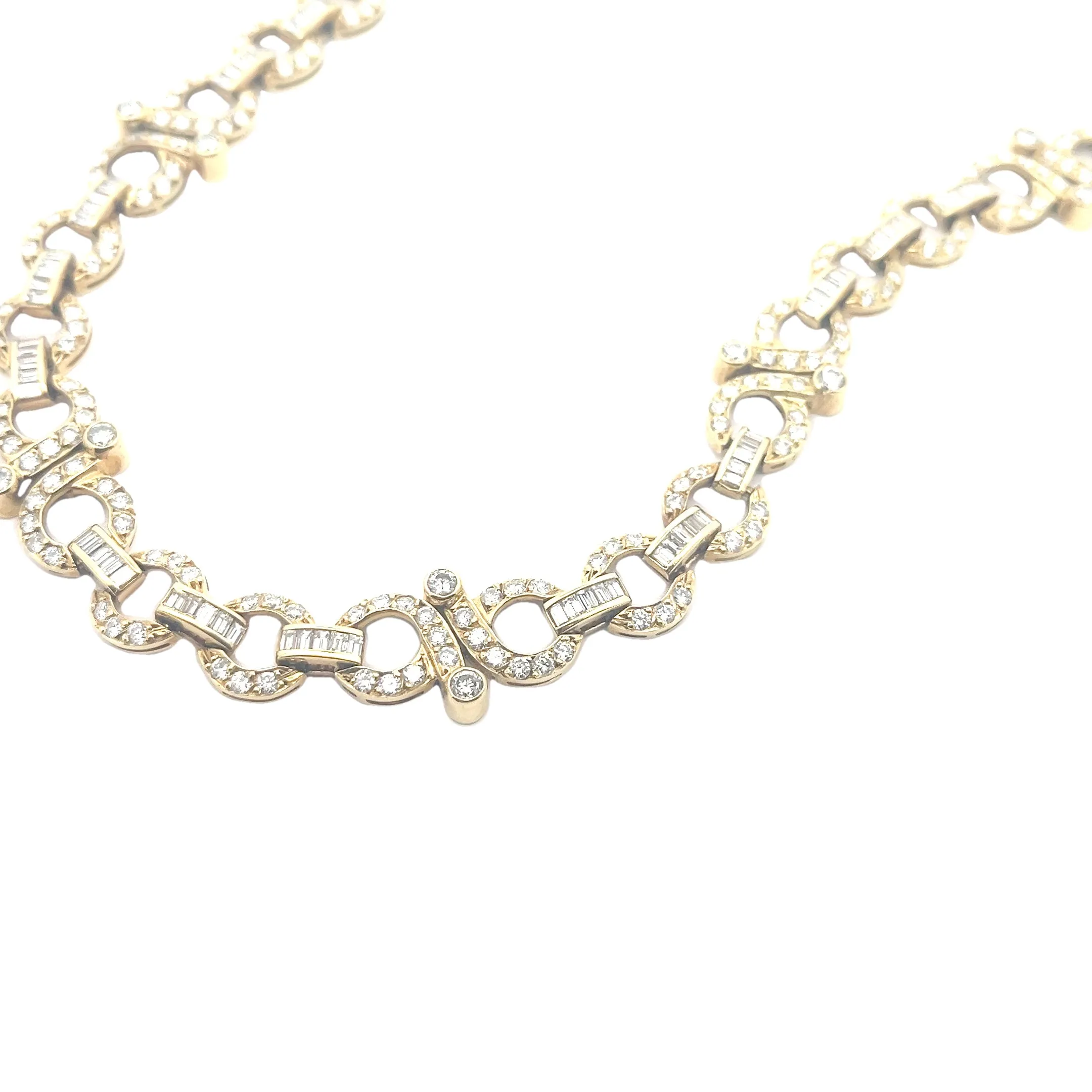 Yellow Gold Diamond Infiniti Necklace